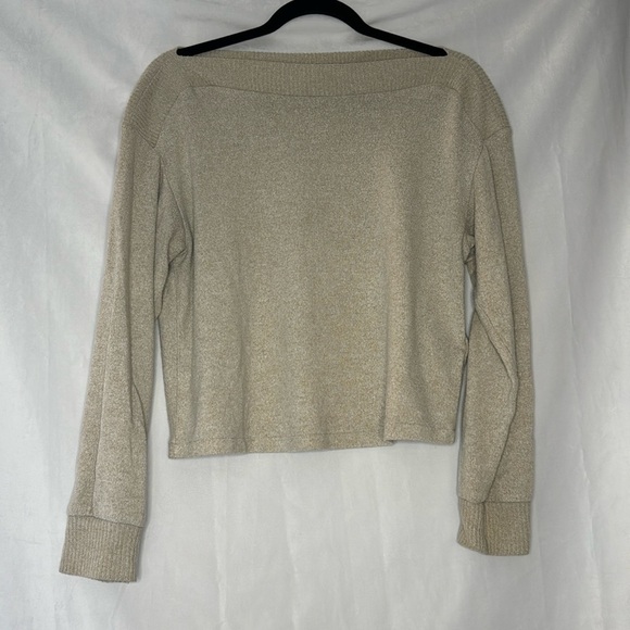 H&M WIDE BOAT NECKLINE CROPPED KNIT SWEATER (S) - Picture 1 of 7